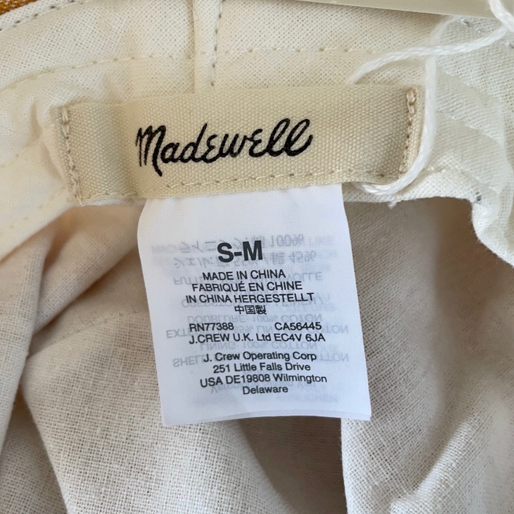 Madewell Striped Linen-Cotton Oversized Sunhat - Picture 9 of 10